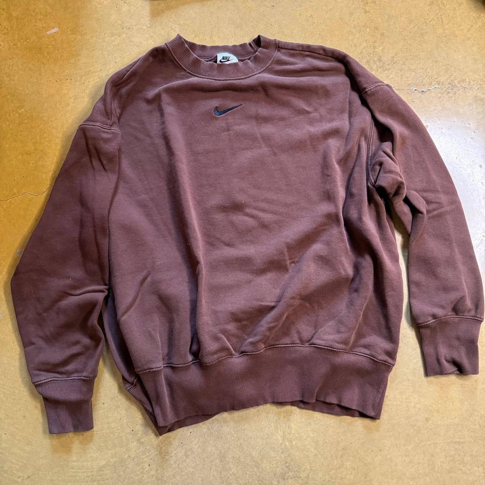 Nike 90s Brown Fleece Crewneck Sweatshirt Size Medium‎